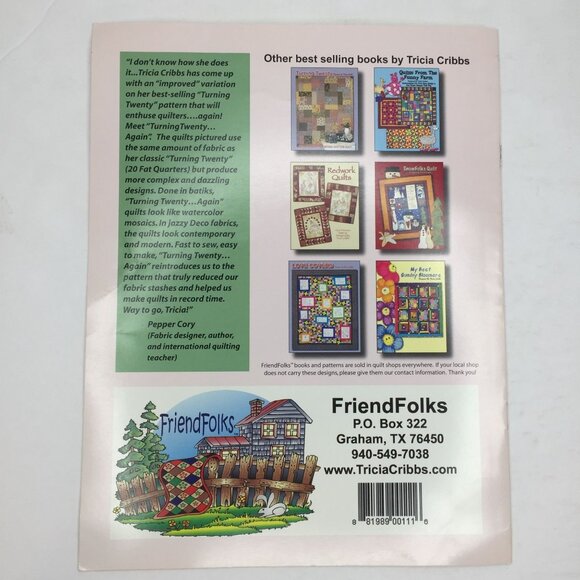 2005 Turning Twenty... Again Quilt Book 2 Tricia Cribbs Fabric Combinations - Picture 8 of 8